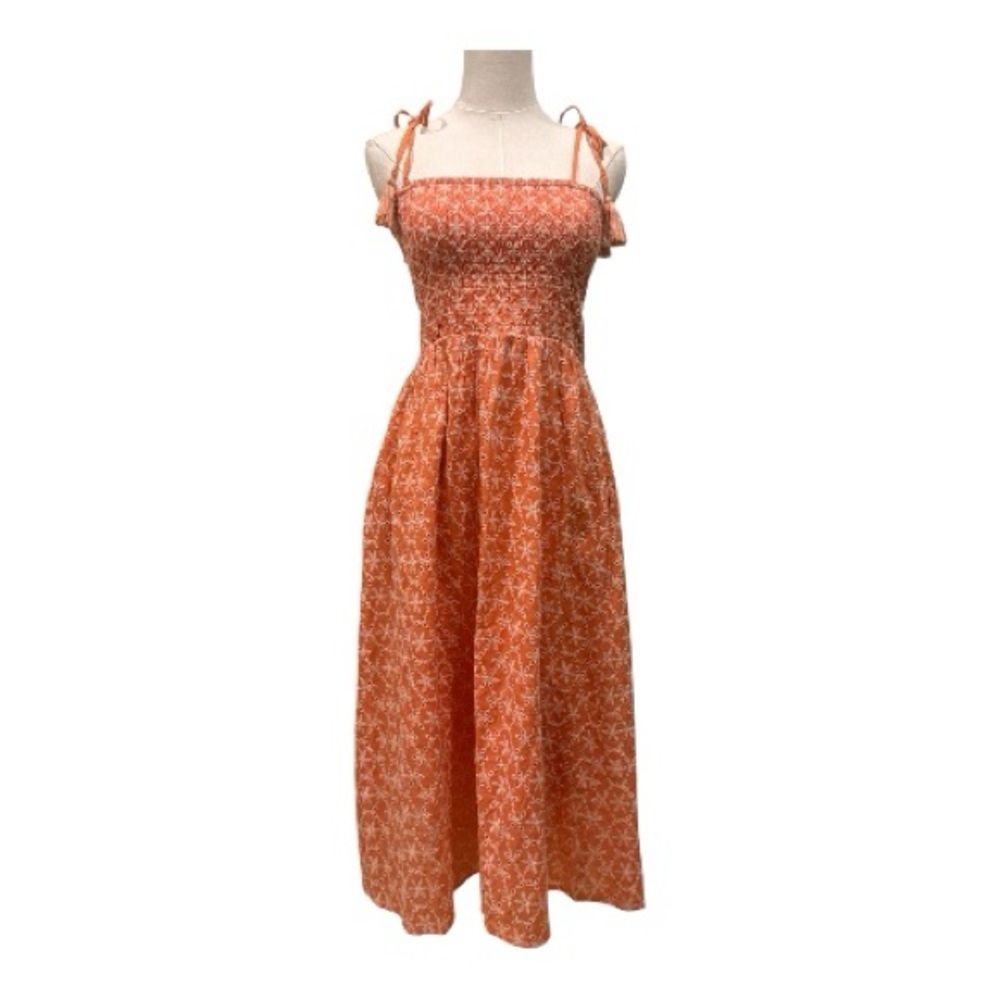 NWT Maisie Eyelet Smocked Maxi Dress - Size S